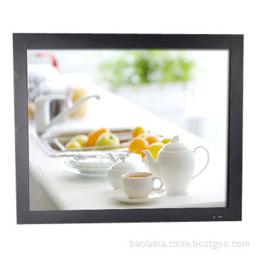 8" CCTV LCD monitor square 4:3 metal housing built-in VGA/AV input